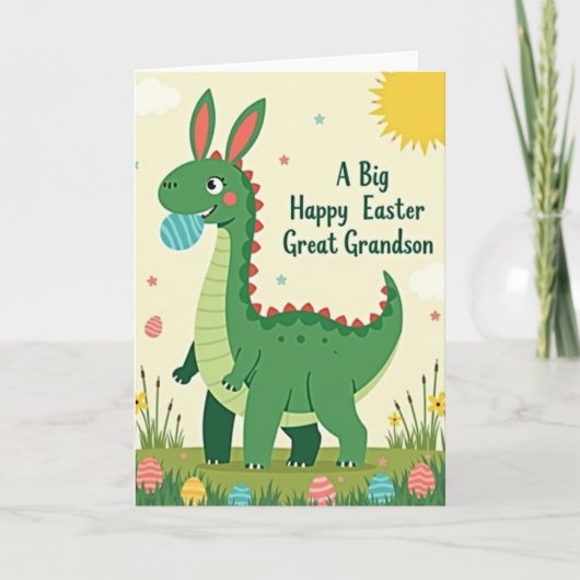 Happy Easter Great Grandson Card Kaart (Voorkant)