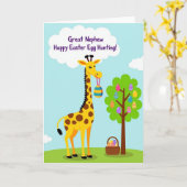 Happy Easter Great Nephew Card Kaart (Gele Bloem)