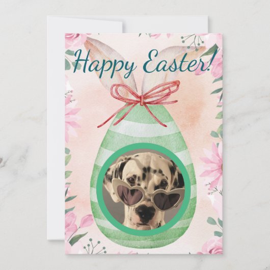 Happy Easter - green egg photo Kaart (Voorkant)