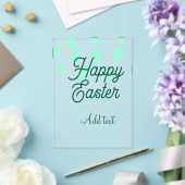 Happy Easter green eggs pastel name date simple  Acryl Uitnodigingen (Insitu (Huwelijk))