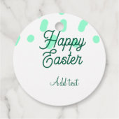 Happy Easter green eggs pastel name date simple  Bedankjes Labels (Achterkant)