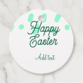 Happy Easter green eggs pastel name date simple  Bedankjes Labels (Voorkant)