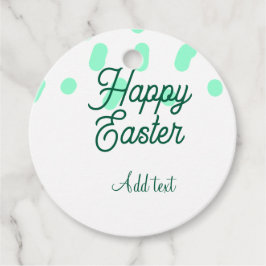 Happy Easter green eggs pastel name date simple  Bedankjes Labels