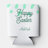 Happy Easter green eggs pastel name date simple  Blikjeskoeler (Achterkant)