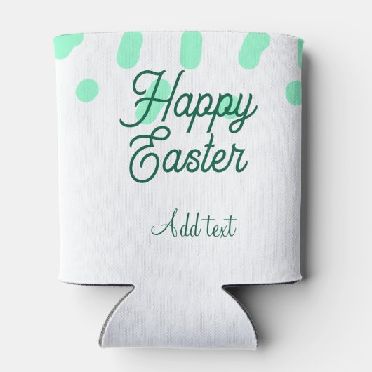 Happy Easter green eggs pastel name date simple  Blikjeskoeler (Achterkant)