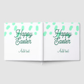Happy Easter green eggs pastel name date simple  Gastenboek (Volledig)