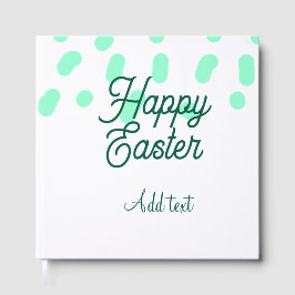 Happy Easter green eggs pastel name date simple  Gastenboek