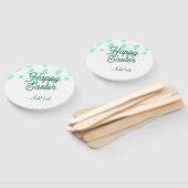 Happy Easter green eggs pastel name date simple  Handwaaier (Niet-gemonteerd)