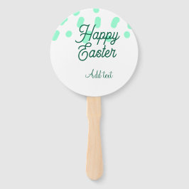 Happy Easter green eggs pastel name date simple  Handwaaier