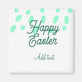 Happy Easter green eggs pastel name date simple  Magneet