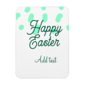 Happy Easter green eggs pastel name date simple  Magneet (Verticaal)