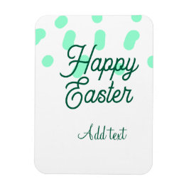 Happy Easter green eggs pastel name date simple  Magneet
