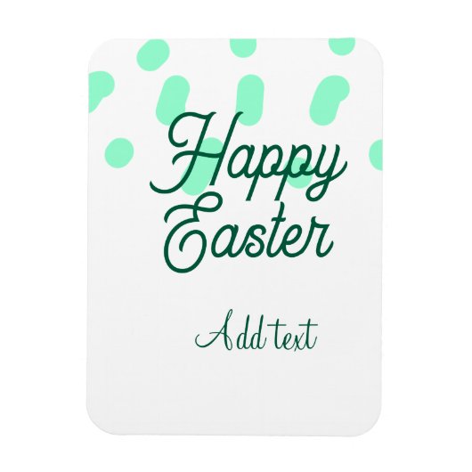 Happy Easter green eggs pastel name date simple  Magneet (Verticaal)