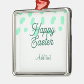 Happy Easter green eggs pastel name date simple  Metalen Ornament (Links)
