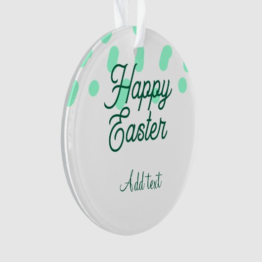 Happy Easter green eggs pastel name date simple  Ornament (voorkant)