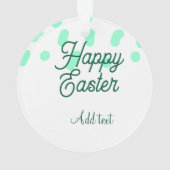 Happy Easter green eggs pastel name date simple  Ornament (achterkant)