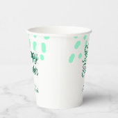 Happy Easter green eggs pastel name date simple  Papieren Bekers (Rechts)