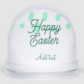Happy Easter green eggs pastel name date simple  Sneeuwbol (Voorkant)