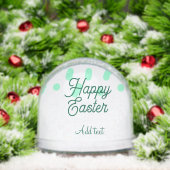 Happy Easter green eggs pastel name date simple  Sneeuwbol (Kerstmis)