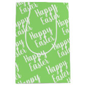  Happy Easter Green Medium Cadeauzakje (Voorkant)