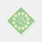 Happy Easter green-script schattig maaltijd vrolij Servet (Hoek)