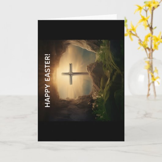 Happy Easter Greeting Card Kaart (Gele Bloem)