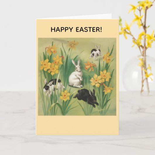 Happy Easter Greeting Card Kaart (Gele Bloem)