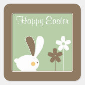 Happy Easter Greeting Sticker (Voorkant)