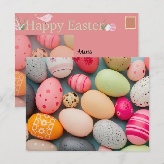 Happy Easter Greetings Briefkaart (Voorkant / Achterkant)