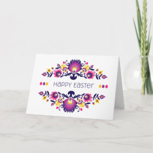 Happy Easter Greetings Folklore Custom Text Kaart