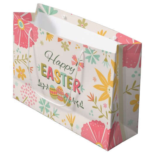 Happy Easter Groot Cadeauzakje (Voorkant Gekanteld)