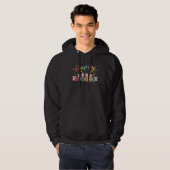 Happy Easter Group Cute Pigs Hunting Chocolate Egg Hoodie (Voorkant volledig)