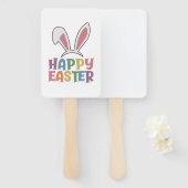 Happy Easter Handwaaier (Voorkant en achterkant)