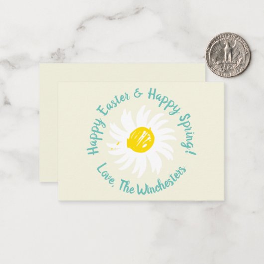 Happy Easter Happy Spring aangepast script schatti Notitiekaartje (Voorkant / Achterkant in situ)