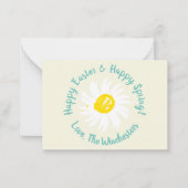 Happy Easter Happy Spring aangepast script schatti Notitiekaartje (Voorkant)