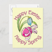 Happy Easter, Happy Spring Feestdagenkaart (Voorkant / Achterkant)