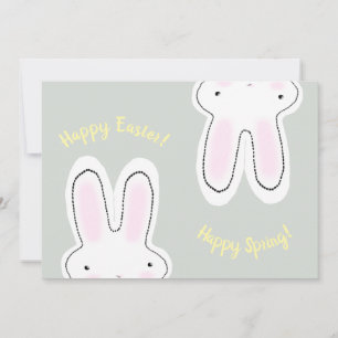 Happy Easter Happy Spring grappig konijntje stoffi