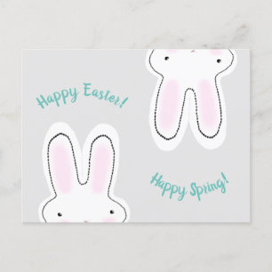 Happy Easter Happy Spring gray grappig grappig Briefkaart