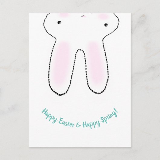 Happy Easter Happy Spring Pasen Bunny leuk grappig Briefkaart (Voorkant)