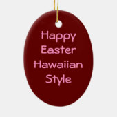 Happy Easter Hawaiian Style Keramisch Ornament (Achterkant)