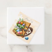 Happy Easter Hedgehog Easter Eggs Tulpen Bedankjes Labels (In situ)