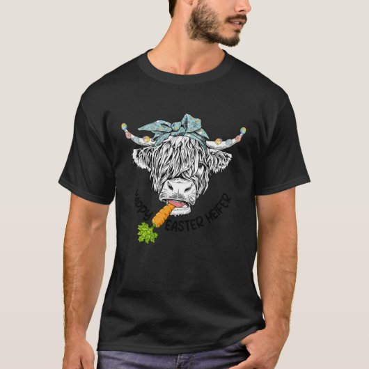 Happy Easter Heifer CowFarmer Easter Day Women Gi T-shirt (Voorkant)