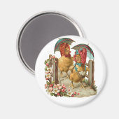 Happy Easter Hens  Magneet (Voorkant / Achterkant)