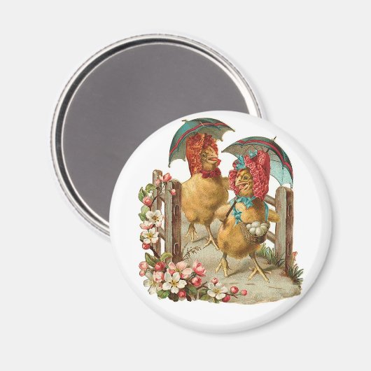 Happy Easter Hens  Magneet (Voorkant / Achterkant)