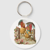 Happy Easter Hens  Sleutelhanger (Voorkant)