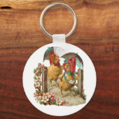 Happy Easter Hens  Sleutelhanger (Voorkant)