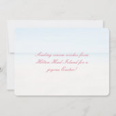 Happy Easter Hilton Head Island Bicycle on Beach Feestdagenkaart (Achterkant)