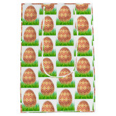 Happy Easter Holiday Bunny Floral Medium Cadeauzakje (Achterkant)