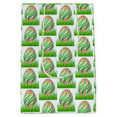 Happy Easter Holiday Bunny Floral Medium Cadeauzakje (Achterkant)