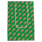 Happy Easter Holiday Bunny Floral Medium Cadeauzakje (Achterkant)